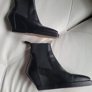 RICK OWENS Open TOE leather black boots IT 35, US 36